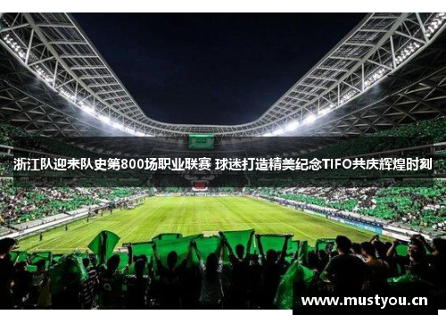 浙江队迎来队史第800场职业联赛 球迷打造精美纪念TIFO共庆辉煌时刻
